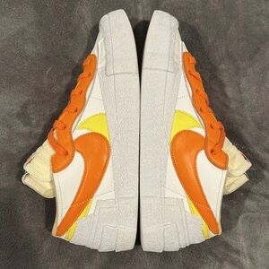Nike blazer low Sacai magma White and Orange Sneakers Sz 9